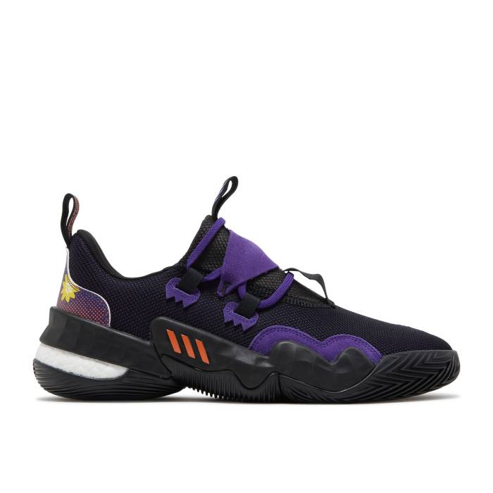 アディダス Adidas 【 Trae Young 1 \u0027Black Team College Purple\u0027 Men Core Black/Team College Purple/Team Solar Orange 】 Team 野球クラブ 単科大学 メンズ 中核グループ 黒いこと 黒いこと Team 野球クラブ 単科大学 Purple 紫・パープル orange 橙