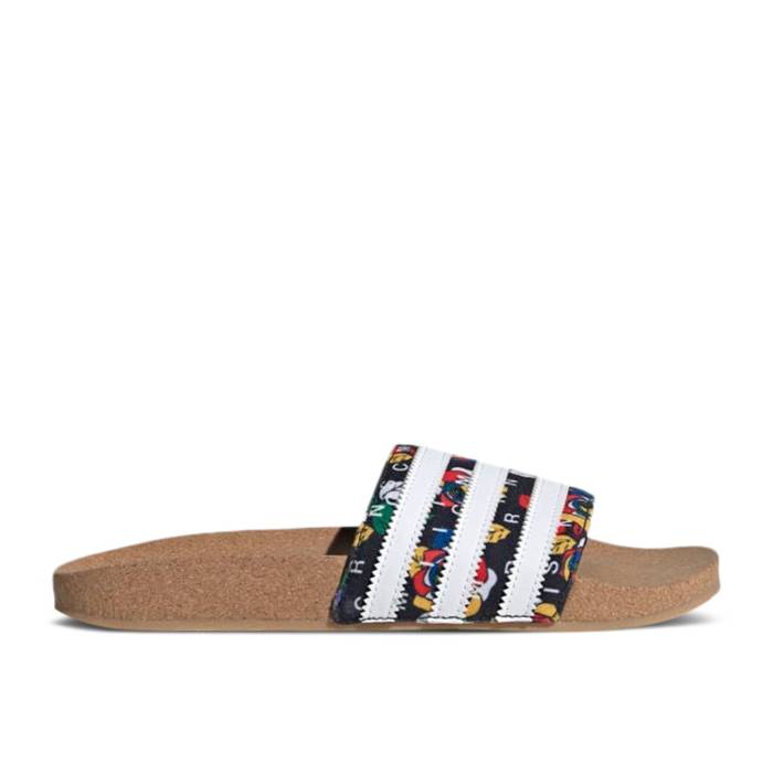 アディダス Adidas 【 Rich Mnisi X Wmns Adilette Slide \u0027Roses\u0027 Women Core Black/Cloud White/Supplier Colour 】 アディレッタ Slide サンダル レディース 中核グループ 黒いこと 黒いこと 白いこと 白いこと
