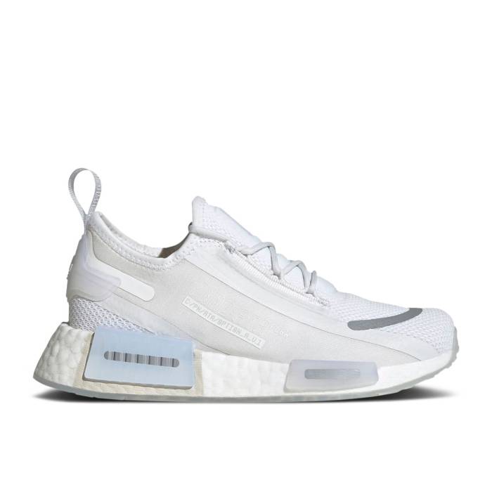 アディダス Adidas 【 Nmd_R1 Spectoo J \u0027Cloud White\u0027 Youth Cloud White/Crystal White/Silver Metallic 】 御坊っちゃん キッズ 白いこと 白いこと Silver しろがね色・しろがね色 スニーカー-靴-キッズファッション