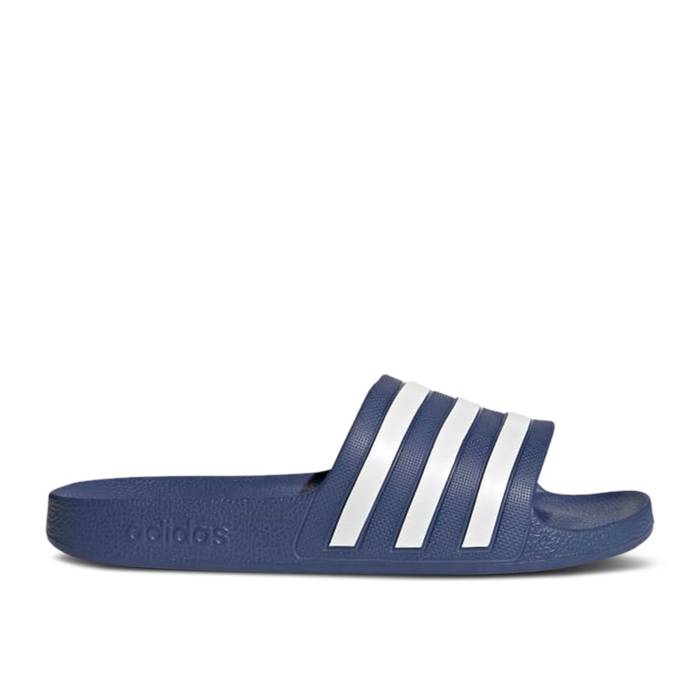 アディダス Adidas 【 Wmns Adilette Adilette Aqua Slide \u0027Crew Blue\u0027 Women Crew Blue/Cloud White/Crew Blue 】 アディレッタ アクア Slide サンダル レディース 労働者の一団 青み 青色 白いこと 白いこと