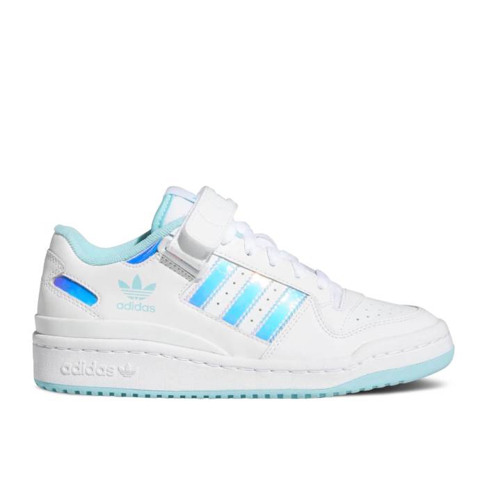 アディダス Adidas 【 Forum J 'White Iridescent' Youth Cloud White/Supplier Color/Pulse Aqua 】 フォーラム ジュニア キッズ 白色 ホワイト アクア