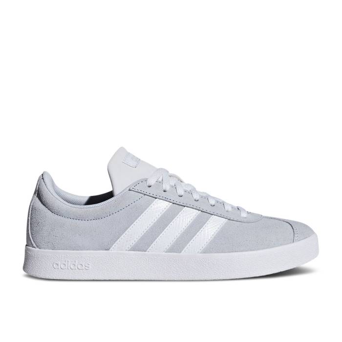 アディダス Adidas 【 Wmns Vl Court 2.0 \u0027Aero Blue\u0027 Women Aero Blue/Footwear White/Light Granite 】 厚地の外套 レディース 青み 青色 白いこと 白いこと