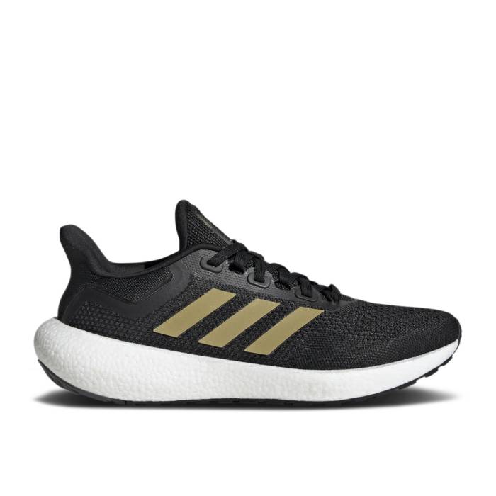アディダス Adidas 【 Wmns Pureboost 22 \u0027Black Gold Metallic\u0027 Women Core Black/Gold Metallic/Carbon 】 ゴールド レディース 中核グループ 黒いこと 黒いこと ゴールド 炭素