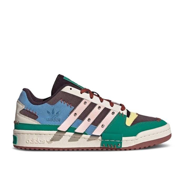 アディダス Adidas 【 Melting Sadness X Forum Exhibit Low \u0027Puppet Costume - Night Burgundy\u0027 Men Night Burgundy/Vapor Pink/Right Blue 】 討論会 ナイト爵 メンズ ナイト爵 ぶどう酒色・バーガンディー pink サクラ色 青み ブル