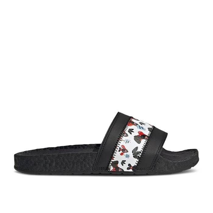 アディダス Adidas 【 Philip Colbert X Adilette Boost \u0027Save The Lobster\u0027 Men Core Black/Core Black/Footwear White 】 アディレッタ ブースト メンズ 中核グループ 黒いこと 黒いこと 白いこと 白いこと