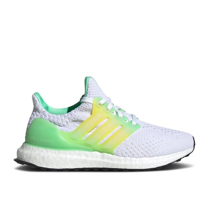 アディダス Adidas 【 Ultraboost 5.0 Dna J \u0027White Beam Green\u0027 Youth Cloud White/Cloud White/Beam Green 】 御坊っちゃん キッズ 白いこと 白いこと green 緑・緑であること