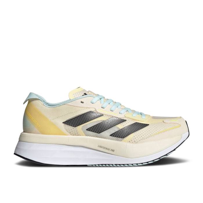 アディダス Adidas 【 Wmns Adizero Boston 11 \u0027Ecru Tint Night Metallic\u0027 Women Ecru Tint/Night Metallic/Beam Yellow 】 アディゼロ 豆の町 ナイト爵 レディース ナイト爵 yellow 黄味がかった・黄色