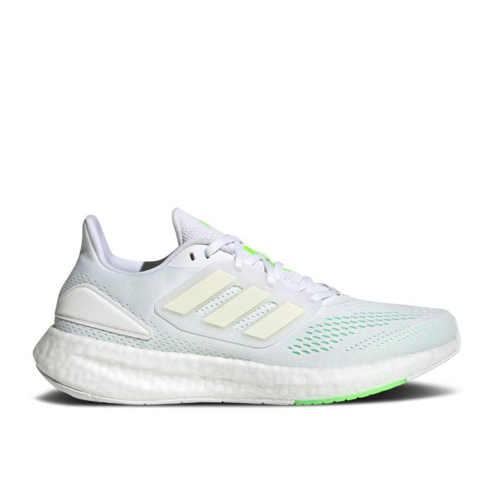 アディダス Adidas 【 Pureboost 22 \u0027White Beam Green\u0027 Men Cloud White/Cloud White/Beam Green 】 メンズ 白いこと 白いこと green 緑・緑であること