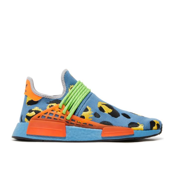 アディダス Adidas 【 Pharrell X Nmd Human Race Animal Print - Altered Blue Men Altered Blue/Core Black/Bold Gold 】 NMD メンズ 青色 ブルー コア 黒色 ブラック ゴールド