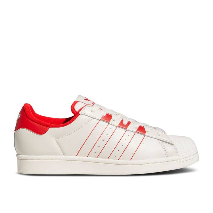 アディダス Adidas 【 Superstar 'White Vivid Red' Men Cloud White/Vivid Red/Cloud White 】 Superstar スーパースター メンズ 白色 ホワイト Red 赤・レッド｜スニケス 35,750円