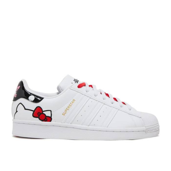 アディダス Adidas 【 Hello Kitty X Wmns Superstar \u0027White Bliss Pink\u0027 Women Cloud White/Cloud White/Bliss Pink 】 Superstar はやりっ子 レディース 白いこと 白いこと pink サクラ色