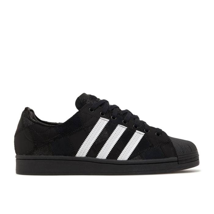 アディダス Adidas 【 Atmos X Recouture X Superstar 'Patchwork - Black' Men Supplier Color/Footwear White/Core Black 】 Superstar スーパースター メンズ 白色 ホワイト コア 黒色 ブラック