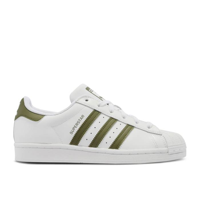 アディダス Adidas 【 Superstar \u0027White Focus Olive\u0027 Men Cloud White/Focus Olive/Cloud White 】 Superstar はやりっ子 メンズ 白いこと 白いこと olive オリーブ