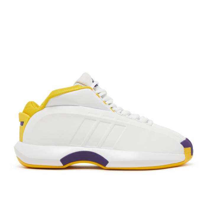 アディダス Adidas 【 Crazy 1 'Lakers Home' 2022 Men Footwear White/Sunshine/Court Purple 】 クレイジー メンズ 白色 ホワイト コート Purple 紫・パープル