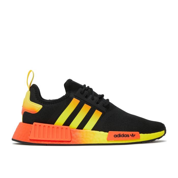 アディダス Adidas 【 Nmd_R1 'Black Orange Yellow Gradient' Men Core Black/Semi Impact Orange/Beam Yellow 】 orange 橙・オレンジ yellow 黄色・イエロー メンズ コア 黒色 ブラック インパクト orange 橙・オレンジ yellow