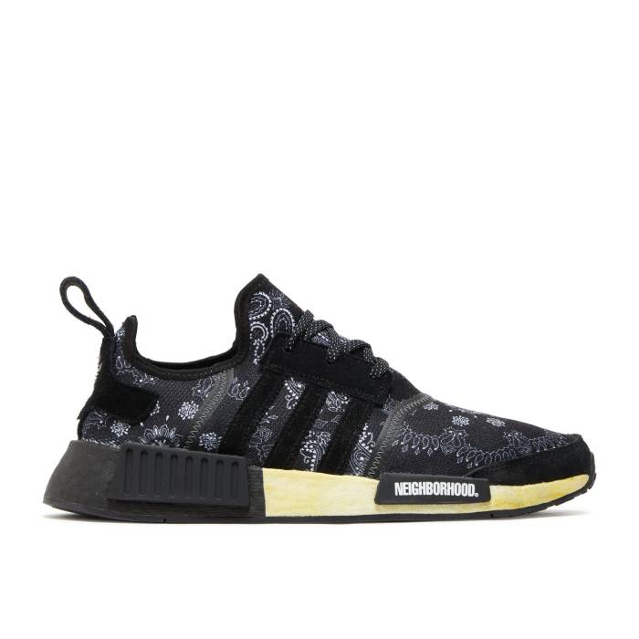 アディダス Adidas 【 Neighborhood X Nmd_R1 \u0027Black Paisley Bandana\u0027 Men Core Black/Core Black/Cloud White 】 メンズ 中核グループ 黒いこと 黒いこと 白いこと 白いこと
