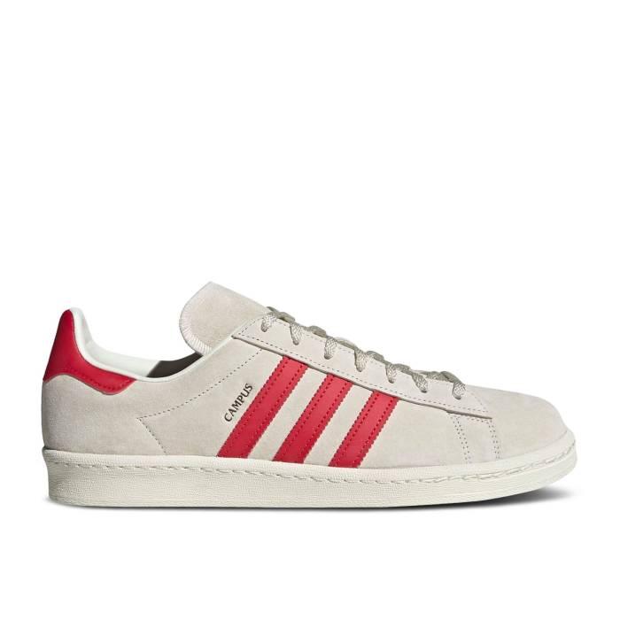 アディダス Adidas 【 Campus 80S \u0027Off White Collegiate Red\u0027 Men Off White/Collegiate Red/Carbon 】 校庭 白いこと 白いこと メンズ 白いこと 白いこと Red 赤・赤いこと 炭素