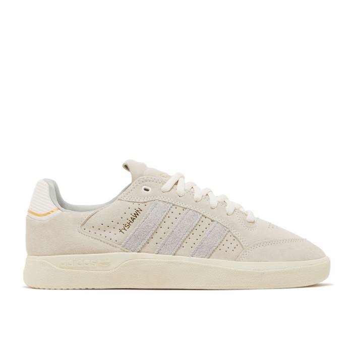アディダス Adidas 【 Tyshawn Low \u0027Chalk White\u0027 Men Chalk White/Grey One/Cream White 】 メンズ 白いこと 白いこと 薄墨色 薄墨色 皮膚軟化剤
