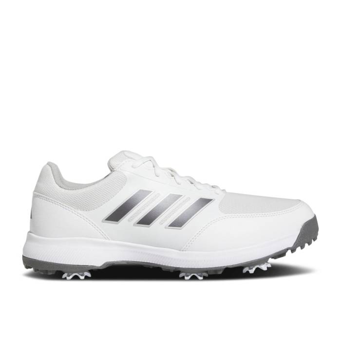 アディダス Adidas 【 Tech Response 3.0 Golf Wide \u0027White Silver\u0027 Men Cloud White/Dark Silver Metallic/Silver Metallic 】 テック Response 受け答え golf ゴルフ メンズ 白いこと 白いこと Silver しろがね色・しろがね色