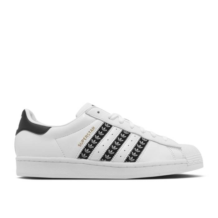 アディダス Adidas 【 Superstar \u0027Trefoil Stripe\u0027 Men Cloud White/Core Black/Cloud White 】 Superstar はやりっ児 メンズ 白いこと 白いこと 中核グループ 黒いこと 黒いこと