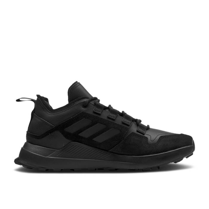 アディダス Adidas 【 Terrex Hikster Leather Low \u0027Black Grey\u0027 Men Core Black/Core Black/Grey Six 】 なめし革 メンズ 中核グループ 黒いこと 黒いこと 薄墨色 薄墨色