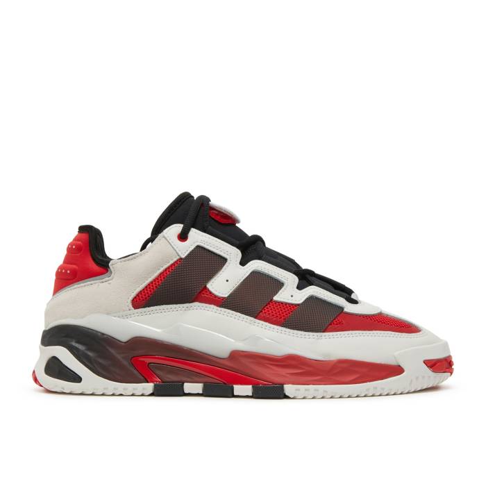 アディダス Adidas 【 Niteball \u0027Crystal White Scarlet\u0027 Men Crystal White/Core Black/Better Scarlet 】 白いこと 白いこと メンズ 白いこと 白いこと 中核グループ 黒いこと 黒いこと