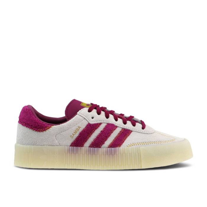 アディダス Adidas 【 Wmns Sambarose 'Power Berry' Women Raw White/Power Berry/Legacy Gold 】 レディース 白色 ホワイト Power パワー legacy レガシー ゴールド｜スニケス