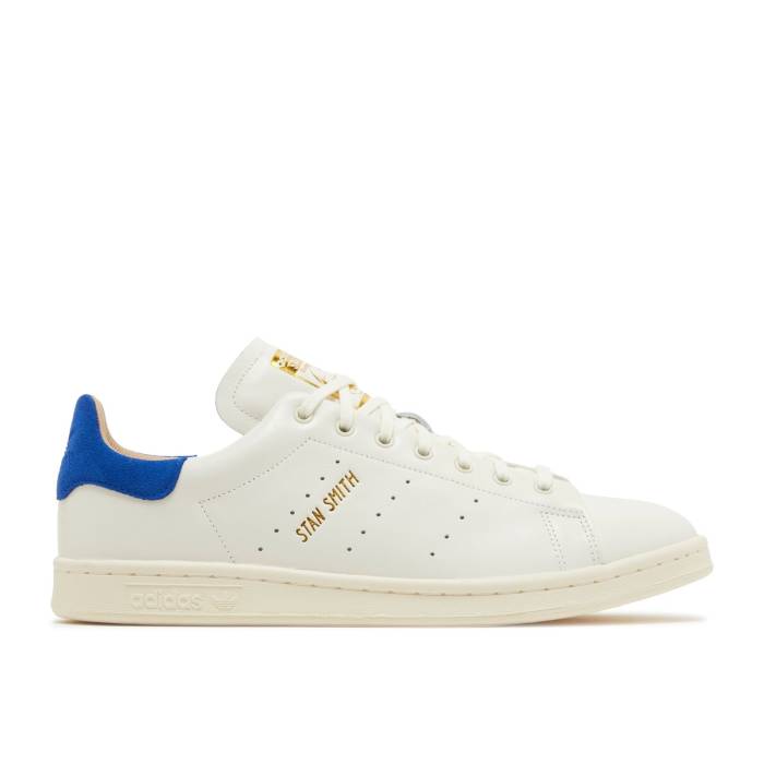 アディダス Adidas 【 Stan Smith Lux \u0027Off White Royal Blue\u0027 Men Off White/Cream White/Royal Blue 】 白いこと 白いこと メンズ 白いこと 白いこと 皮膚軟化剤 青碧 青色 靴-メンズ靴-スニーカー