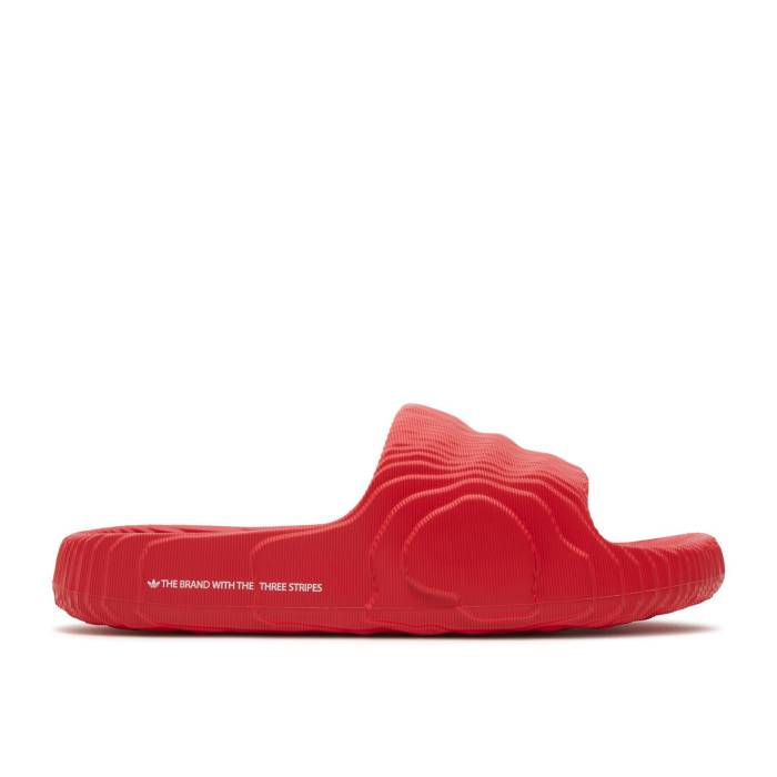 アディダス Adidas 【 Adilette 22 Slides \u0027Scarlet\u0027 Men Better Scarlet/Cloud White/Better Scarlet 】 アディレッタ メンズ 白いこと 白いこと