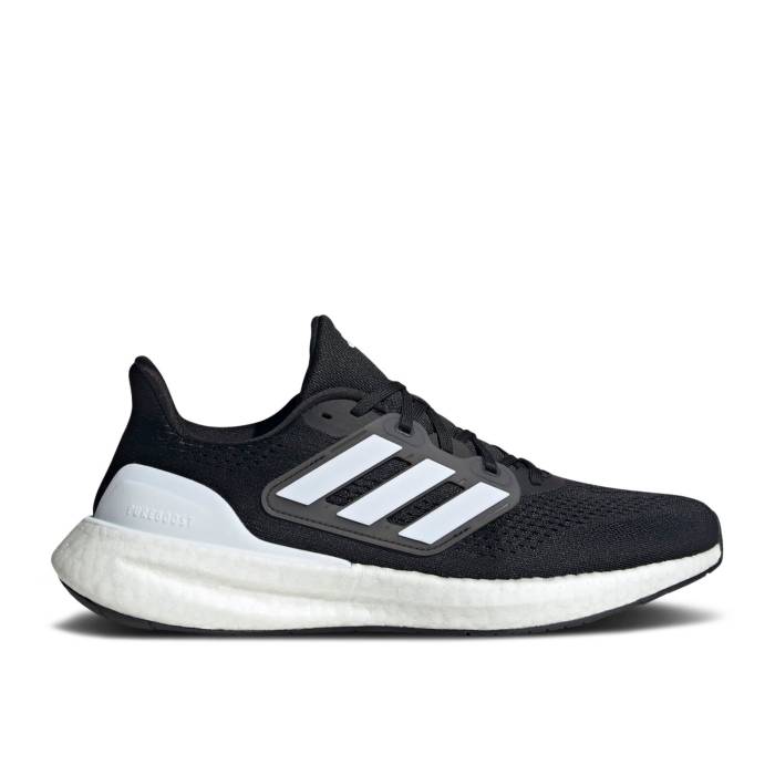 アディダス Adidas 【 Pureboost 23 Wide \u0027Black White\u0027 Men Core Black/Cloud White/Carbon 】 メンズ 中核グループ 黒いこと 黒いこと 白いこと 白いこと 炭素