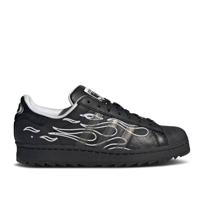 アディダス Adidas 【 No Sleep Rave Club X Superstar Ripple \u0027Core Black\u0027 Men Core Black/Carbon/Cloud White 】 野球クラブ Superstar はやりっ児 メンズ 中核グループ 黒いこと 黒いこと 炭素 白いこと 白いこと