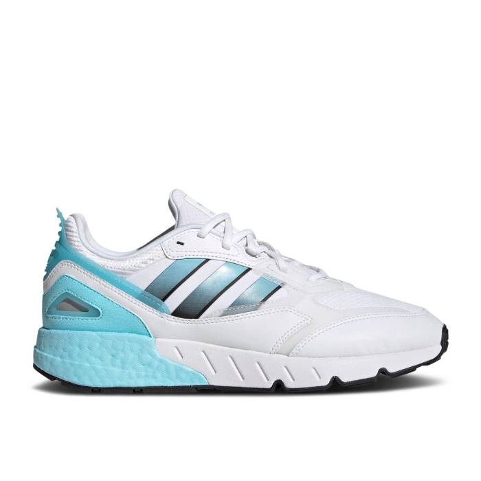 アディダス Adidas 【 Zx 1K Boost 2.0 \u0027White Bliss Blue\u0027 Men Cloud White/Bliss Blue/Core Black 】 ブースト メンズ 白いこと 白いこと 青み 青色 中核グループ 黒いこと 黒いこと