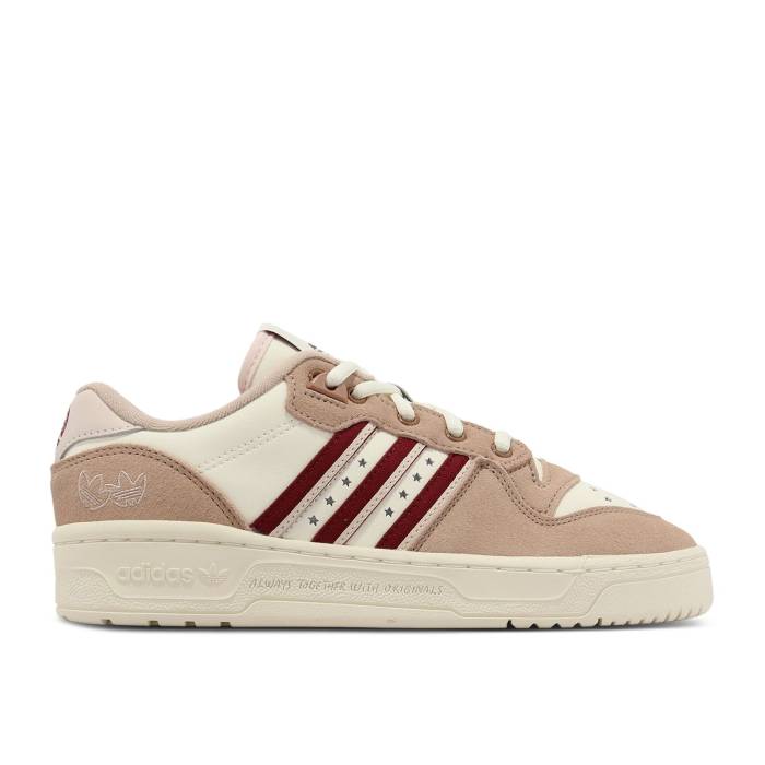 アディダス Adidas 【 Yu Nagaba X Rivalry Low Always Together - Clay Strata Men Off White/Collegiate Burgundy/Clay Strata 】 メンズ 白色 ホワイト ワイン色・バーガンディー