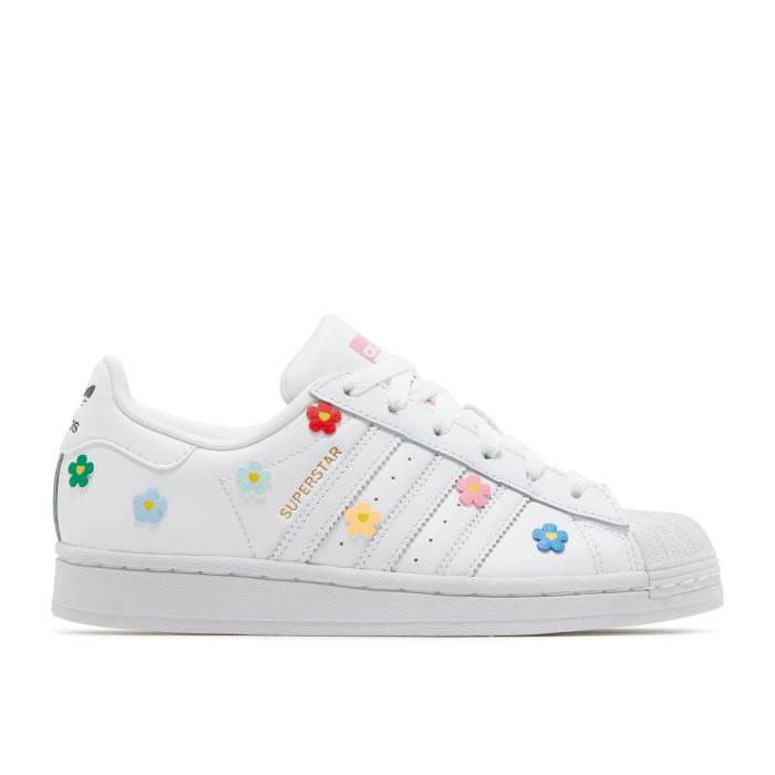 アディダス Adidas 【 Hello Kitty X Superstar J 'Colorful Florals' Youth Cloud White/Cloud White/Core Black 】 Superstar スーパースター ジュニア キッズ 白色 ホワイト コア 黒色 ブラック|スニケス