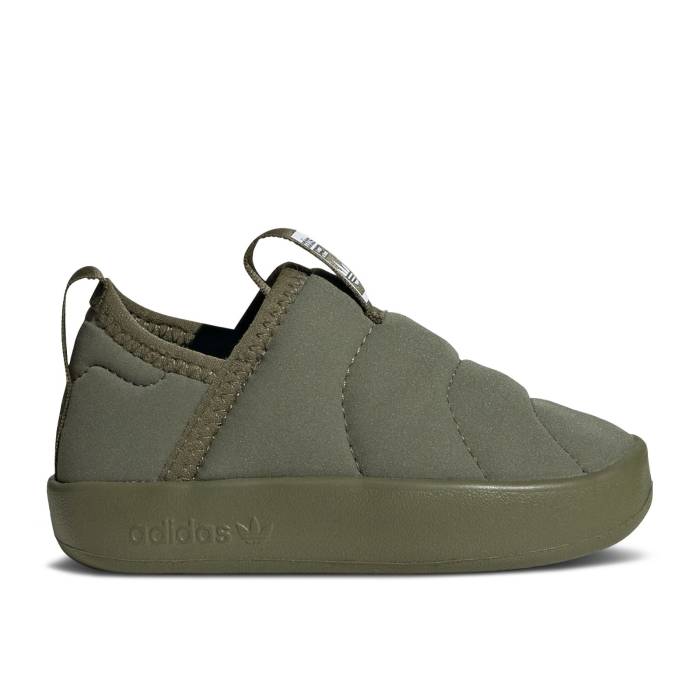 アディダス Adidas 【 Puffylette 360 I \u0027Olive Strata\u0027 Infant Olive Strata/Olive Strata/Cloud White 】 もの言う花 olive オリーブ 白いこと 白いこと