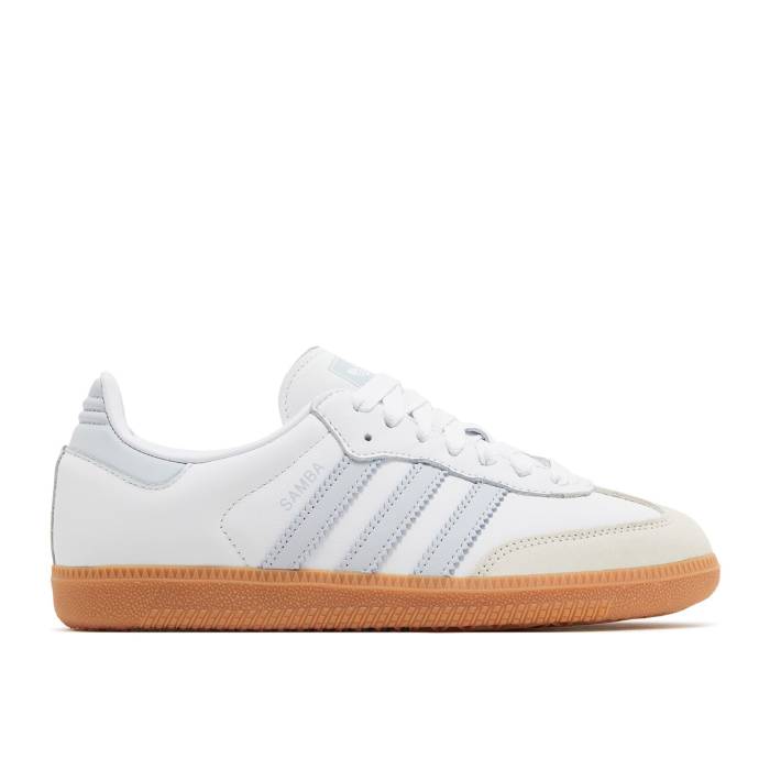 アディダス Adidas 【 Wmns Samba Og \u0027White Halo Blue Gum\u0027 Women Cloud White/Halo Blue/Off White 】 サンバ 青味 青み レディース 白いこと 白いこと 青味 青み