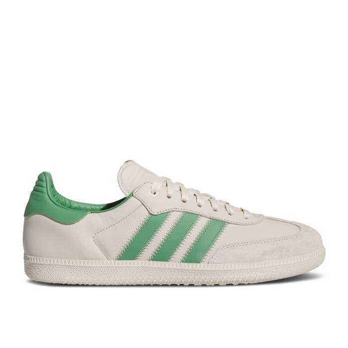 アディダス Adidas 【 Pharrell X Samba Human Race \u0027Aluminium Preloved Green\u0027 Men Preloved Green/Aluminium/Aluminium 】 サンバ メンズ green 緑・緑であること