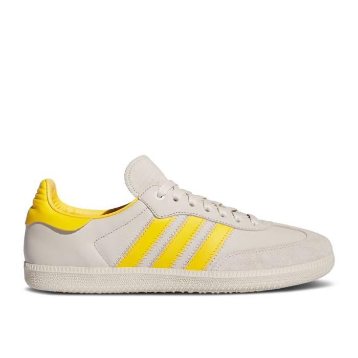アディダス Adidas 【 Pharrell X Samba Human Race \u0027Aluminium Bold Gold\u0027 Men Bold Gold/Aluminium/Aluminium 】 サンバ メンズ ゴールド