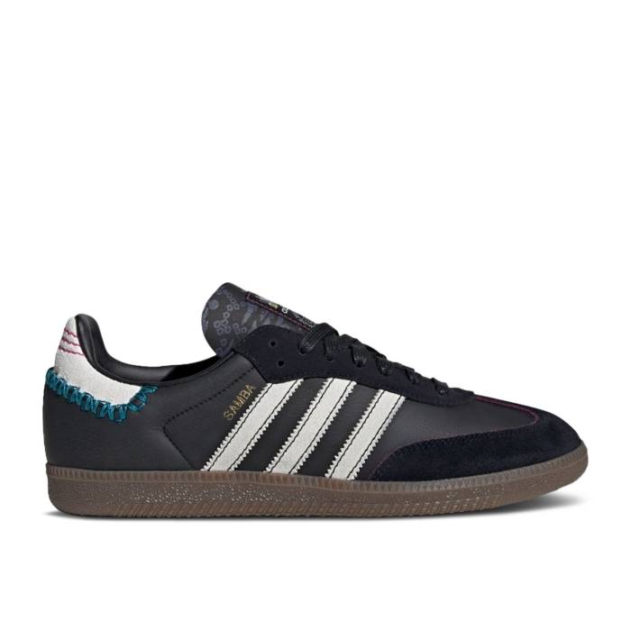 アディダス Adidas 【 Fefei Ruan X Samba Og \u0027Chinese New Year Pack - Black\u0027 Men Core Black/Footwear White/Teal 】 サンバ メンズ 中核グループ 黒いこと 黒いこと 白いこと 白いこと