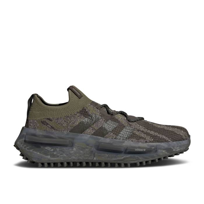 アディダス Adidas 【 Nmd_S1 \u0027Tiger Stripes - Olive\u0027 Men Shadow Olive/Shadow Olive/Silver Pebble 】 メンズ シャドー・シャドウ olive オリーブ Silver しろがね色・しろがね色