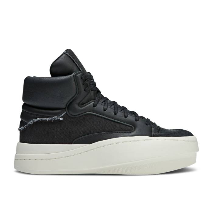 アディダス Adidas 【 Y-3 Centennial High \u0027Black Off White\u0027 Men Black/Black/Off White 】 御機嫌 メンズ 黒いこと 黒いこと 白いこと 白いこと