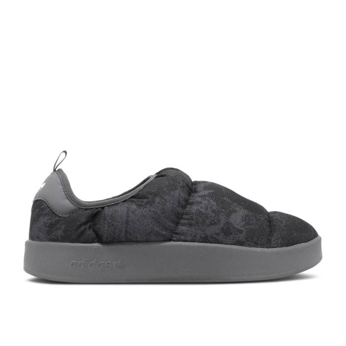 アディダス Adidas 【 Puffylette 'Black Grey' Men Core Black/Grey Six/Grey Four 】 メンズ コア 黒色 ブラック 灰色 グレー