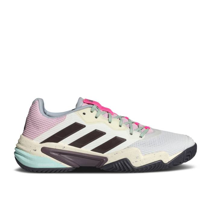 アディダス Adidas 【 Barricade 13 \u0027Crystal White Semi Green Spark\u0027 Men Crystal White/Aurora Metallic/Semi Green Spark 】 防柵 13 サー青少年 白いこと 白いこと green 緑・緑であること メンズ 白いこと 白いこと green 緑・