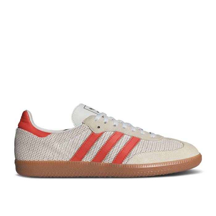 アディダス Adidas 【 Samba Og \u0027Crystal White Preloved Red\u0027 Men Crystal White/Preloved Red/Gum 】 サンバ 白いこと 白いこと メンズ 白いこと 白いこと Red 赤・赤いこと