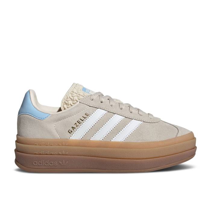 アディダス Adidas 【 Gazelle Bold J 'Wonder White Clear Sky' Youth Wonder White/Cloud White/Clear Sky 】 ガゼル 白色 ホワイト ジュニア キッズ 白色 ホワイト スカイ|スニケス