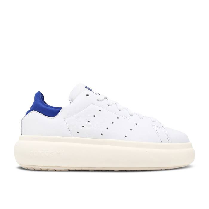 アディダス Adidas 【 Wmns Stan Smith Platform \u0027White Royal Blue\u0027 Women Cloud White/Off White/Royal Blue 】 レディース 白いこと 白いこと 青み 青色