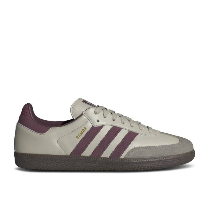 アディダス Adidas 【 Samba Og 'Putty Grey Maroon' Men Putty Grey/Maroon/Gold Metallic 】 サンバ 灰色 グレー メンズ 灰色 グレー マルーン ゴールド|スニケス