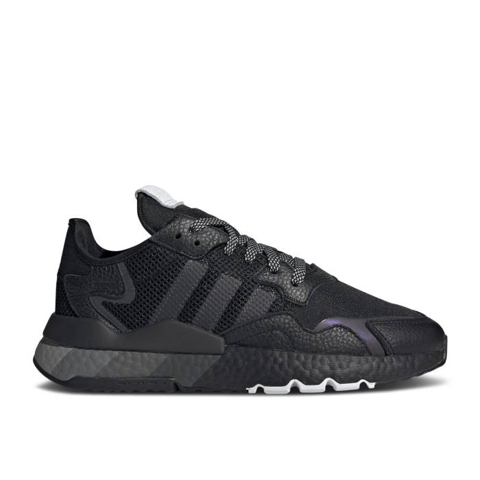 アディダス Adidas 【 Nite Jogger 'Black Iridescent' Men Core Black/Dgh Solid Grey/Grey Five 】 ジョガーパンツ メンズ コア 黒色 ブラック ソリッド 灰色 グレー