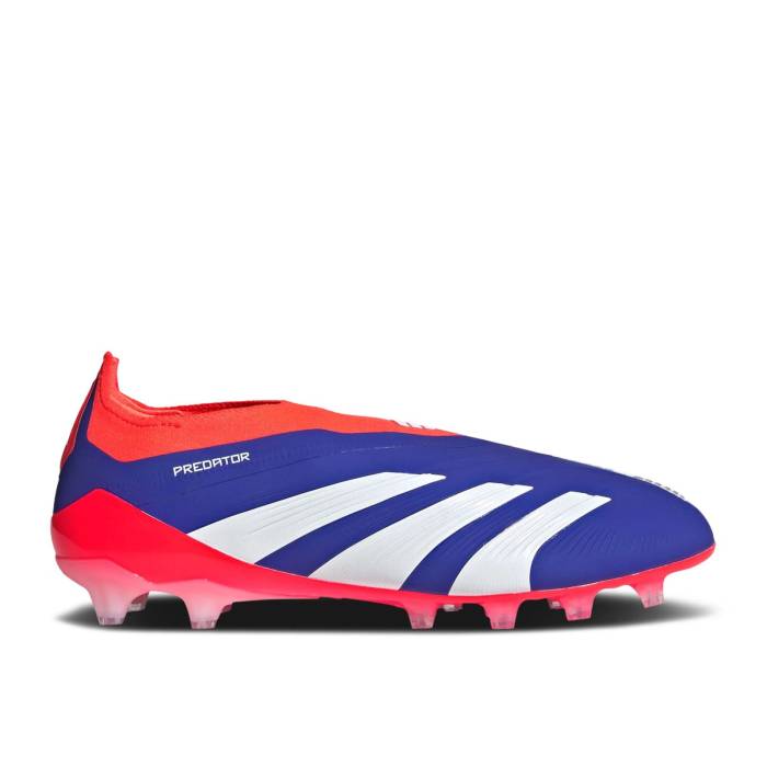 アディダス Adidas 【 Predator Elite Laceless 銀 \u0027Advancement Pack\u0027 Men Lucid Blue/Cloud White/Solar Red 】 プレデター エリート メンズ 青味 青み 白いこと 白いこと Red 赤・赤いこと