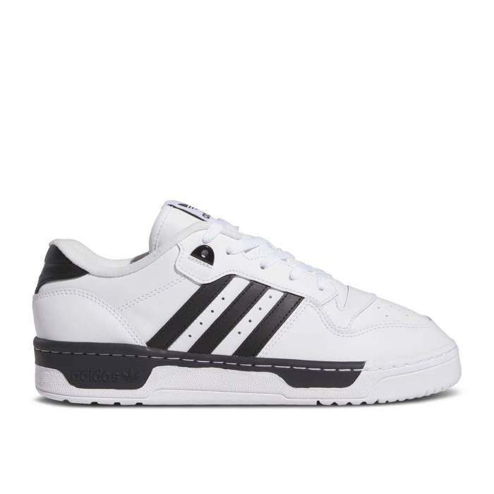 アディダス Adidas 【 Rivalry Low \u0027White Black - White Sockliner\u0027 Men Cloud White/Core Black/Cloud White 】 黒いこと 黒いこと 白いこと 白いこと メンズ 白いこと 白いこと 中核グループ 黒いこと 黒いこと